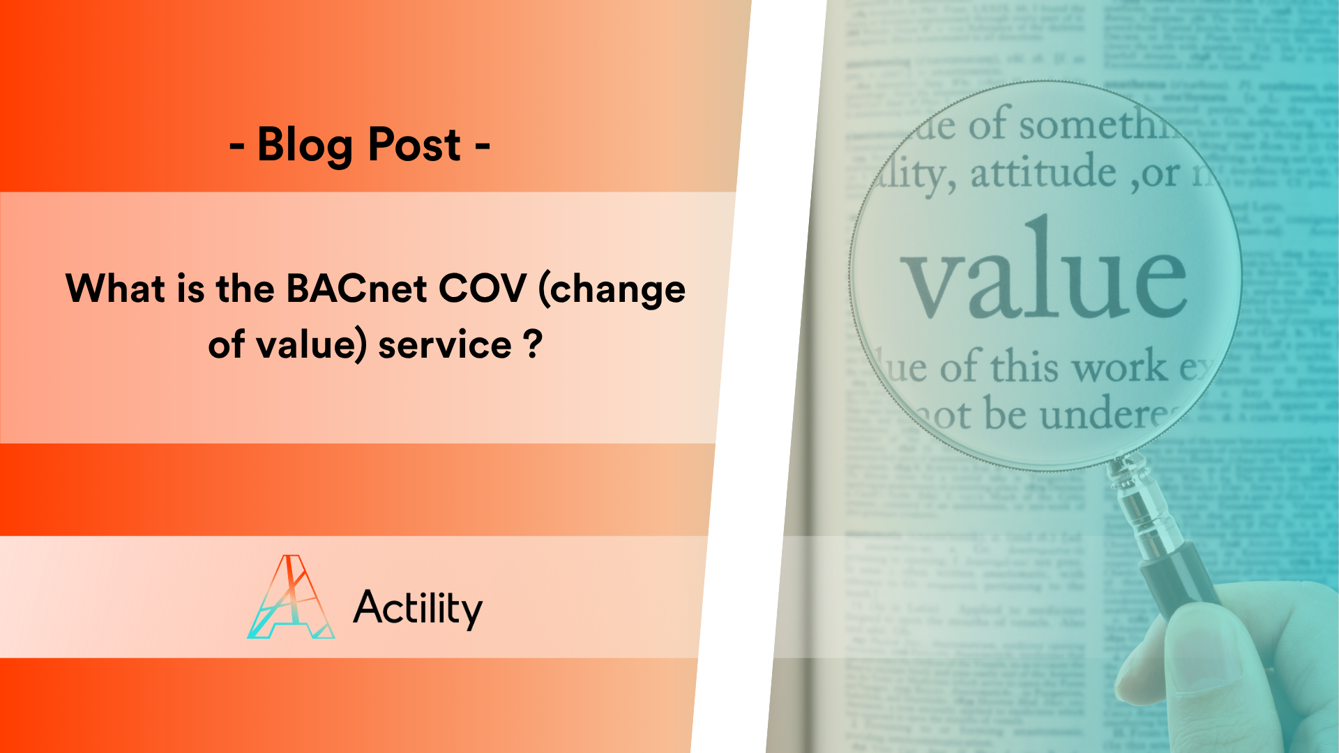 What is the BACnet COV (change of value) service ?