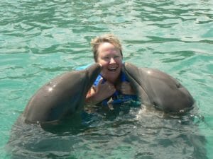 swimming with the dolphins