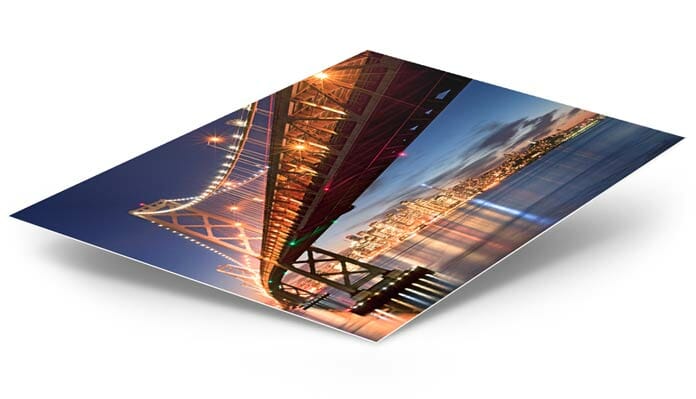 metal print city skyline