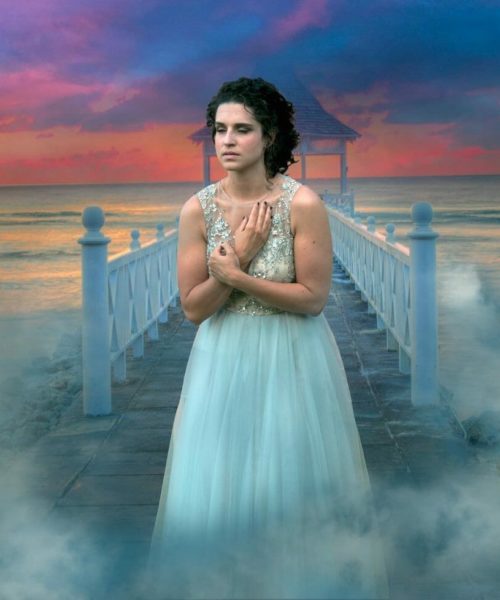 eenager-formal-portrait-art-on-dock-in-clouds-studio2257-mesa-az